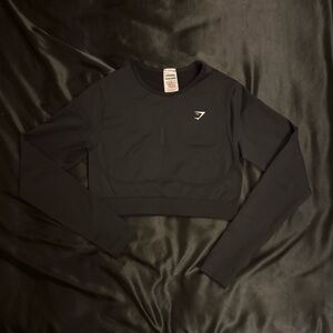 Gymshark Black Long Sleeve Crop Top